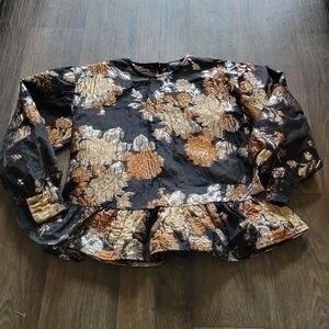 Beautiful Gold Black OttodAme Blouse size US 6